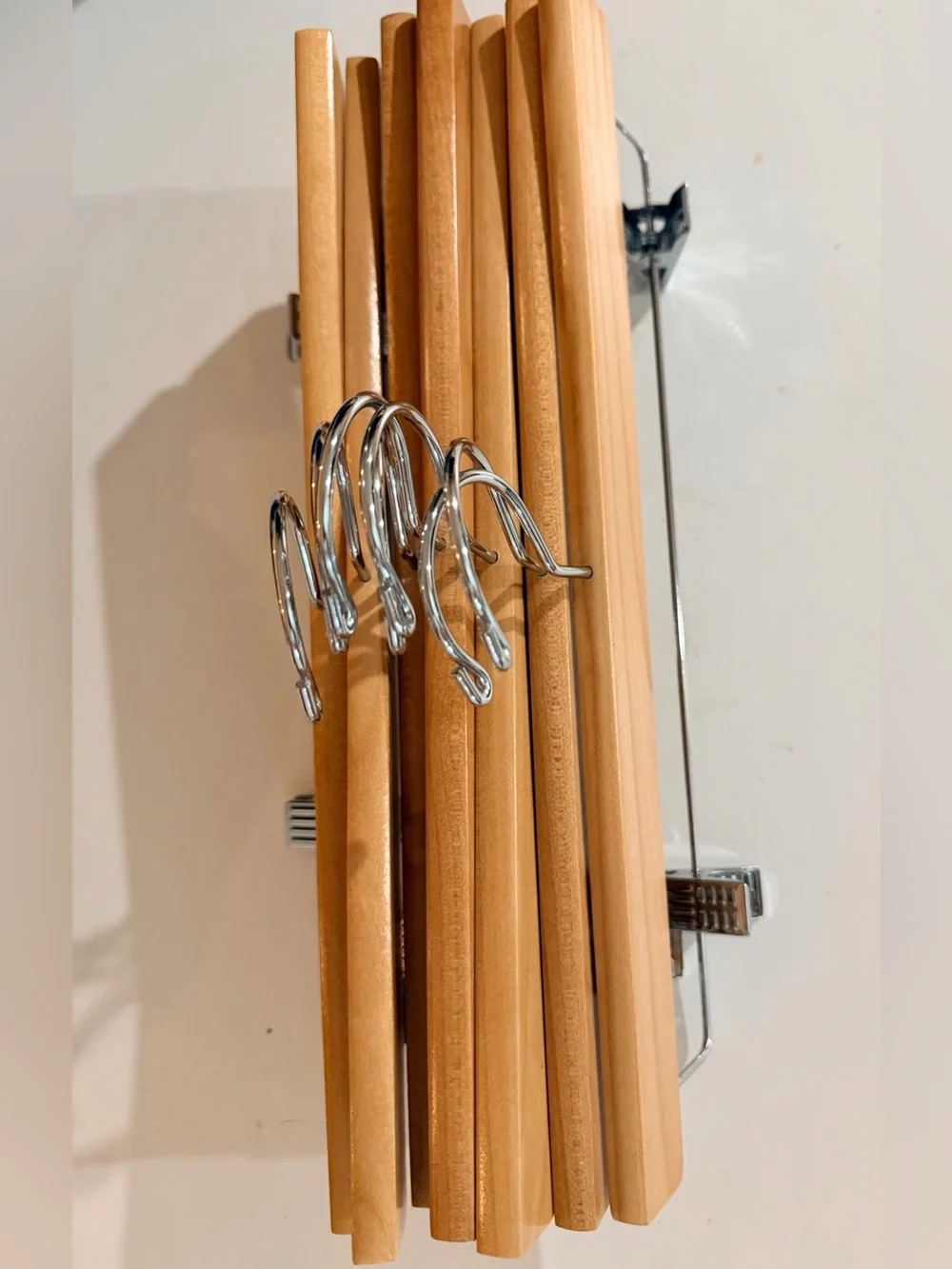 Set of 7 Wooden Pant and Skirt Hangers